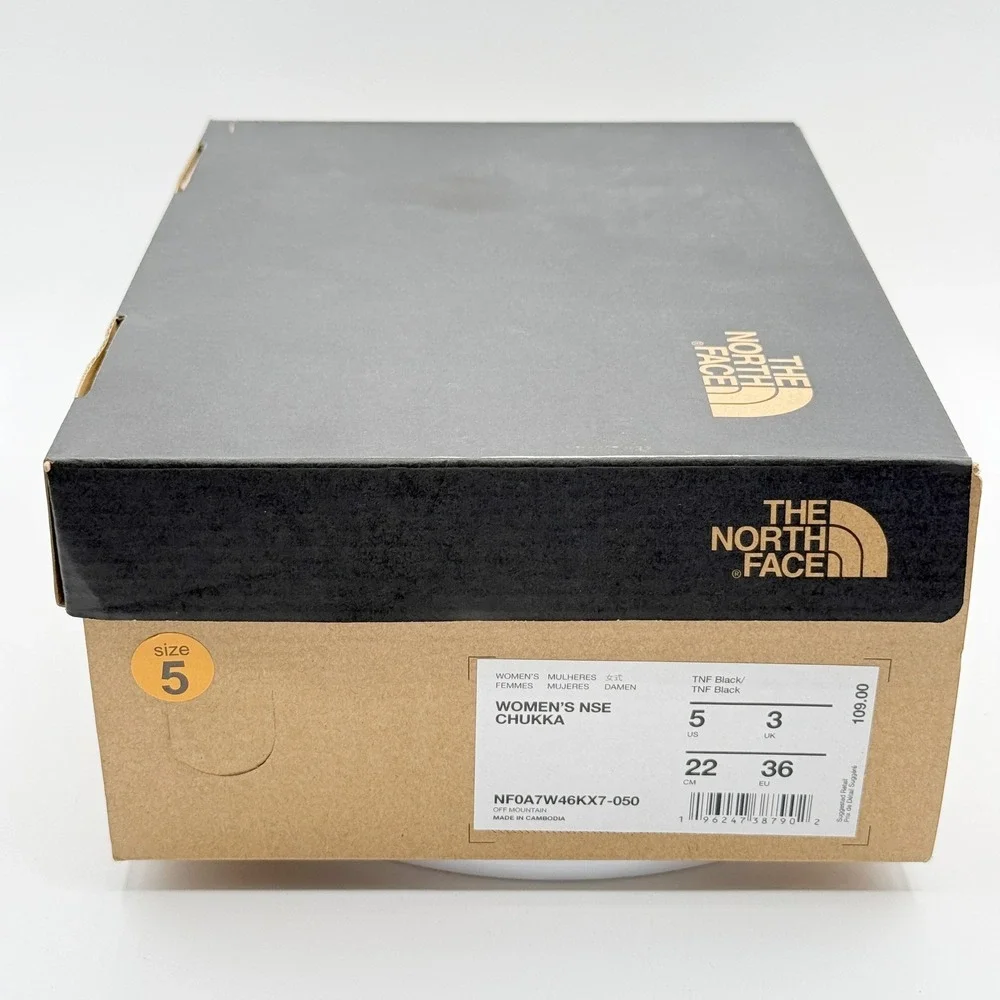 The North Face Womens NSE Chukka Boots Size 5 TNF Black Puffer NF0A7W46KX7 - NEW